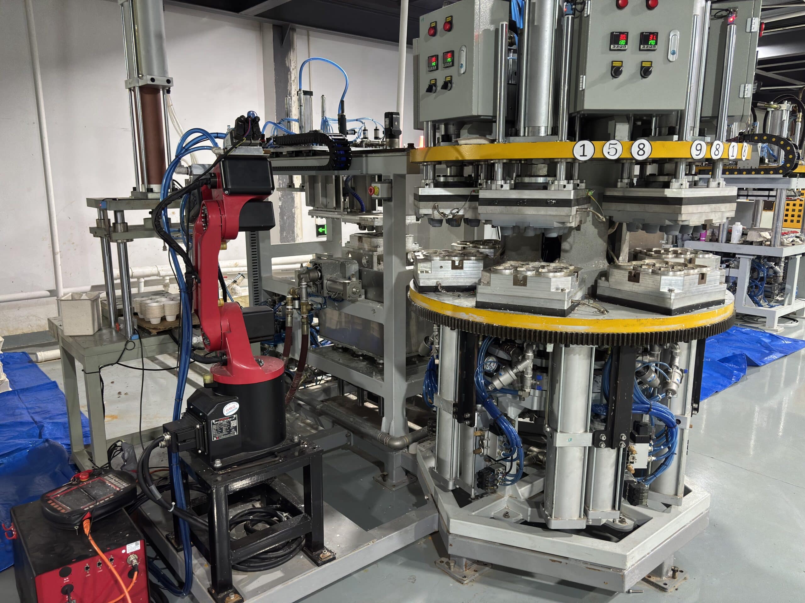 Rotations-Tiefzieh-Zellstoff-Formmaschine