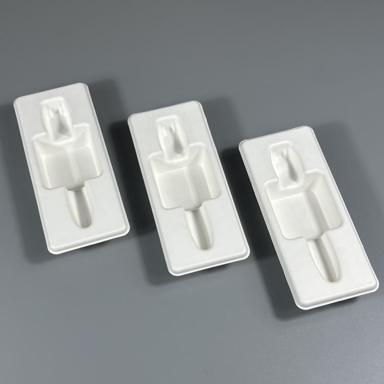 Wet‑Pressed White Molded Pulp Tray