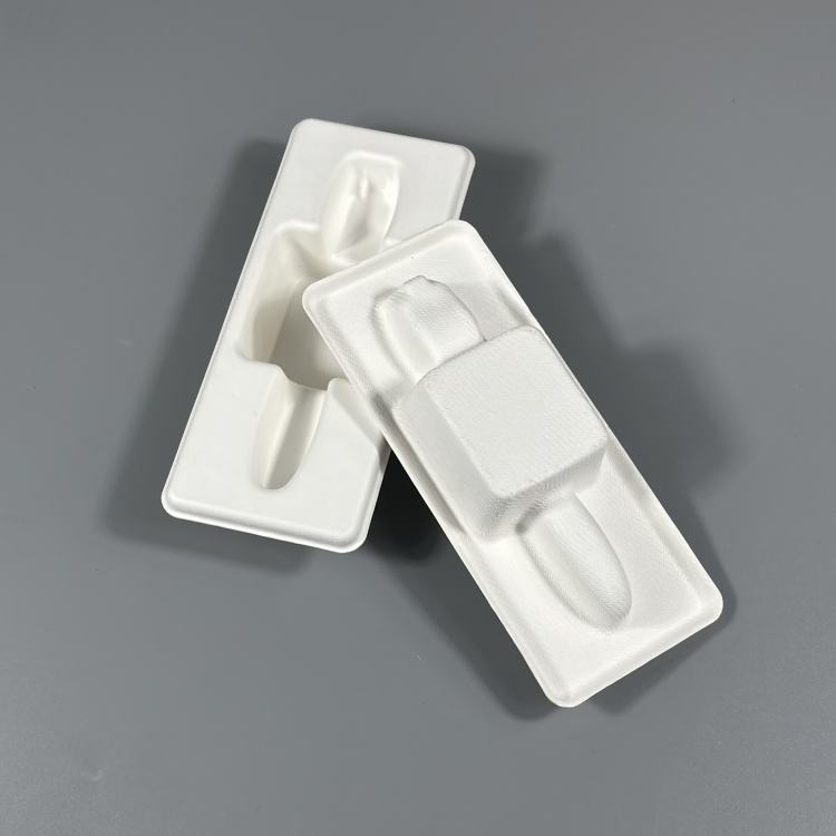 Wet‑Pressed White Molded Pulp Tray