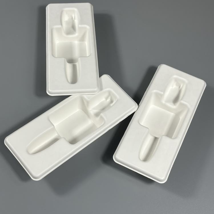 Wet‑Pressed White Molded Pulp Tray