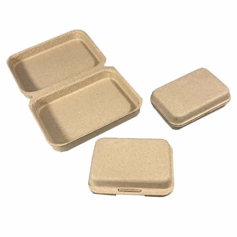 Sustainable Biodegradable Molded Pulp Clamshell Box